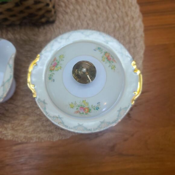 Vintage Porcelain Cream and Sugar Set Made in Japan - Picture 8 of 14